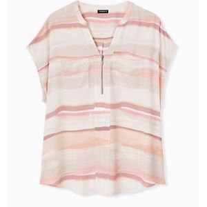 Torrid Watercolor Zip Front Top Size 4 (4X)